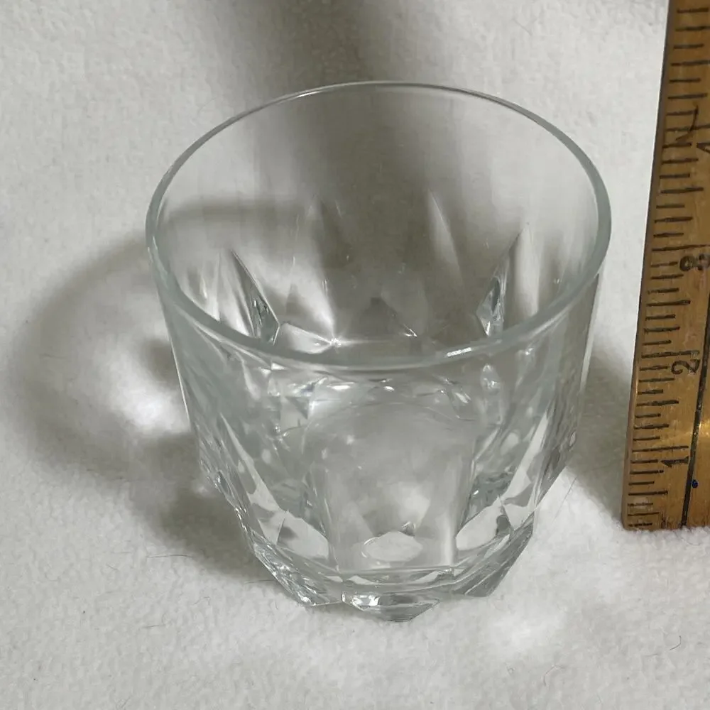 Vintage Arcoroc France ARTIC Clear old fashioned Whiskey glasses 8 oz